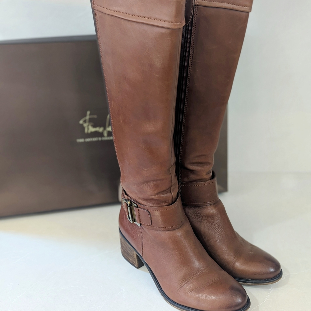 Franco Sarto Chestnut Heeled Boots